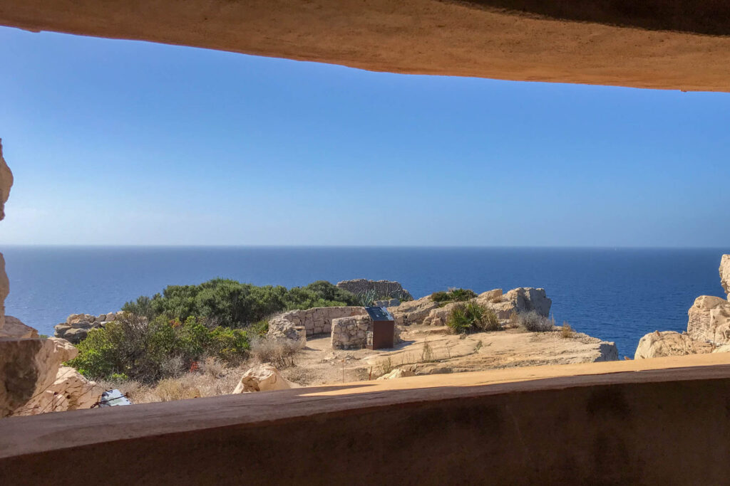 vista delle batterie di Punta Giglio
