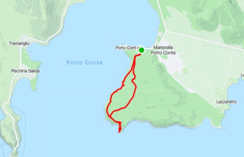mappa percorso punta giglio