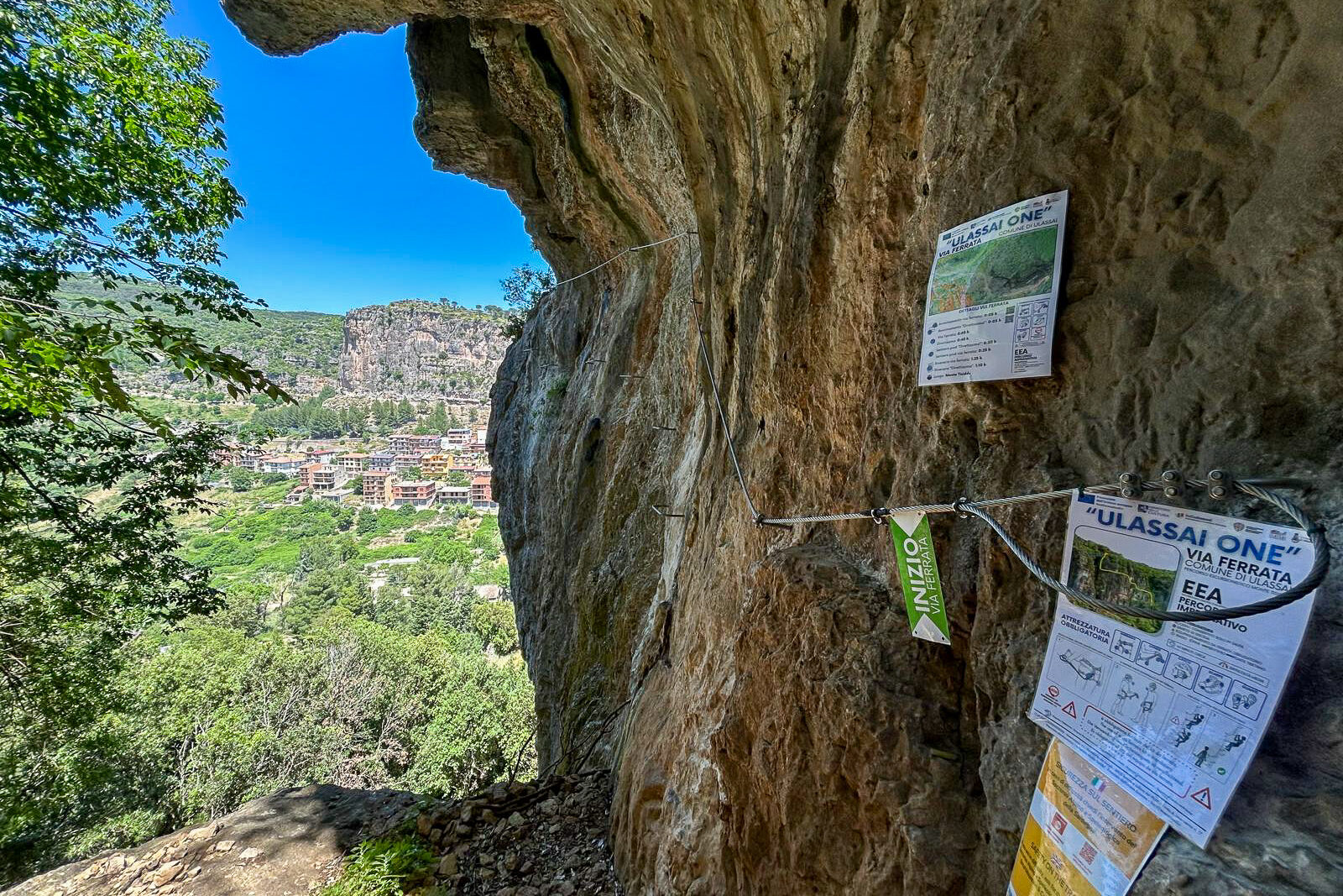 Inizio della via ferrata Ulassai One - Monte Tisiddu