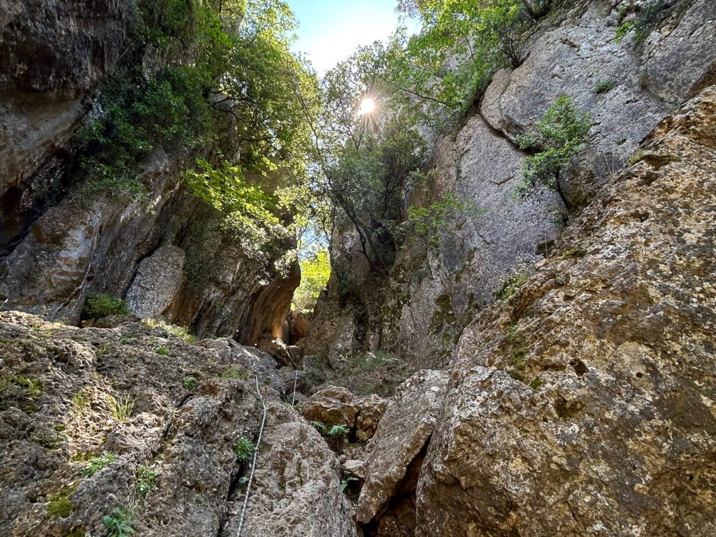 Percorso di rientro dalla ferrata di Monte Tisiddu